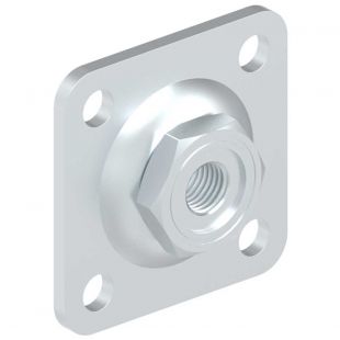 Muurplaat 100x100mm verstelbaar M20 staal verzinkt