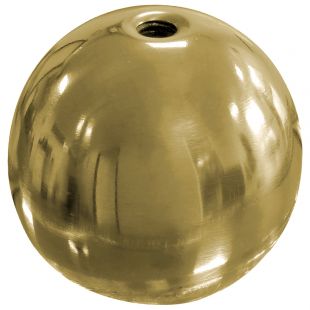 Kogel 120 mm met tapgat M10, Hol, Messing