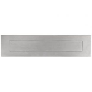 Briefplaat Quattro rechthoek 330 x 80 mm, RVS316