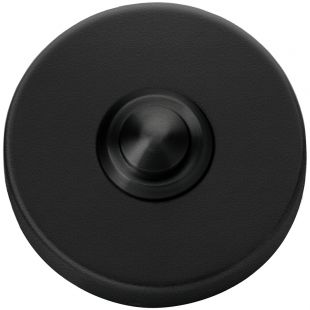 Beldrukker rond 52 mm, Mat Zwart RVS