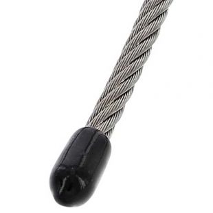 Staalkabel eindkap zwart 3 mm kunststof
