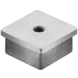 RVS eindkap 60 x 60 x 2,0 mm met M8