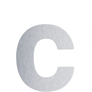 RVS huisnummer c, 120 mm