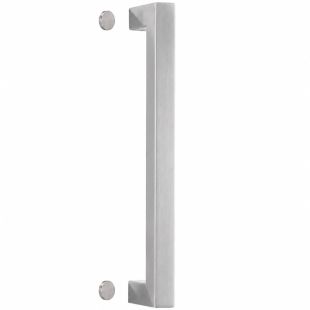 Deurgreep U-model vierkant 25 x 25 mm, Lengte 325 mm, HOH 300 mm, Doorgaand, RVS