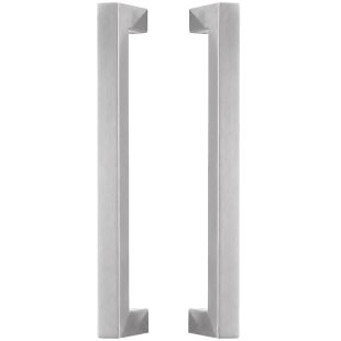 Deurgreep U-model vierkant 25 x 25 mm, Lengte 475 mm, HOH 450 mm, Dubbelzijdig, RVS