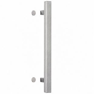 Deurgreep T-model vierkant 25 x 25 mm, Lengte 450 mm, HOH 300 mm, Doorgaand, RVS