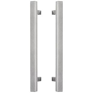 Deurgreep T-model vierkant 25 x 25 mm, Lengte 600 mm, HOH 450 mm, Dubbelzijdig, RVS