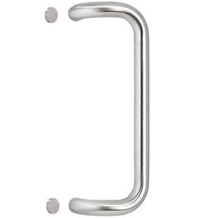 Deurgreep U-model verkropt rond Ø25 mm, Lengte 325 mm, HOH 300 mm, Doorgaand, RVS 316