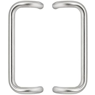 Deurgreep U-model verkropt rond Ø25 mm, Lengte 325 mm, HOH 300 mm, Dubbelzijdig, RVS 316