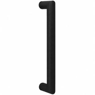 Maatwerk deurgreep U-model rond mat zwart RVS