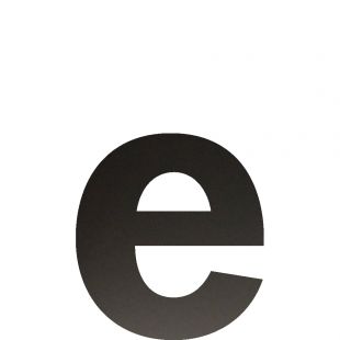 Huisnummer e, 90 mm, Mat Zwart RVS