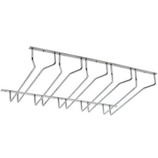 Glazenhouder 5 rails, Lengte 400 mm, RVS