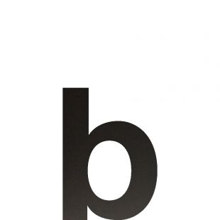 zwart Huisnummer b - 300 mm