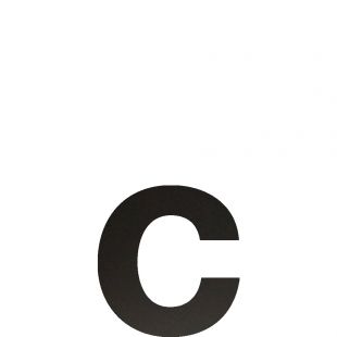 Huisnummer c, 170 mm, Mat Zwart