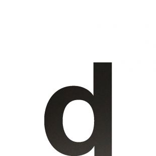 Zwart huisnummer d - 300 mm