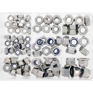 Moer M8-M12 assortimentsdoos 90-delig RVS 316 (A4)