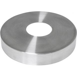 Rozet 145 x 25 mm met centraal gat 49 mm, RVS