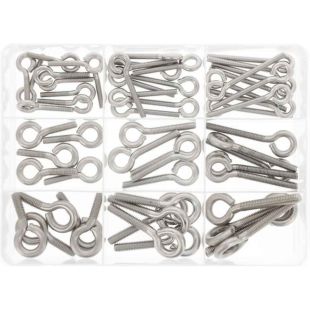 Schroefogen M4-M6 assortimentsdoos 60-delig RVS (A2)