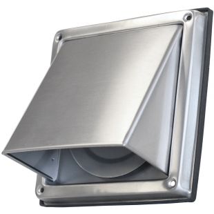 RVS overdruk kaprooster, Aansluitmaat 100 mm