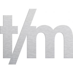 Huisnummer t/m, 150 mm, RVS