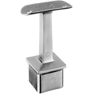 RVS316 railingsteun 40 x 40 x 2,0 mm, ligger 42,4 mm