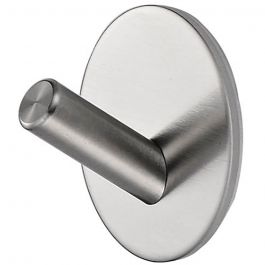 Dubbele zelfklevende haken, handdoekhaken zonder boren, van roestvrij staal, twee soorten ophangen, handdoekhaken voor badkamer en keuken, zelfklevende haak als handdoekhaak (zilver