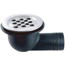 Dekafvoer met slangaansluiting 38 mm RVS316 / nylon