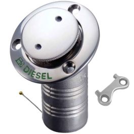 Dekvuldop water 30 graden 1 1/2" met slot RVS316