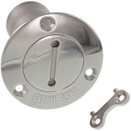 Dekvuldop diesel 1 1/2" met slot RVS316