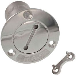 Dekvuldop gas 1 1/2" met slot RVS316