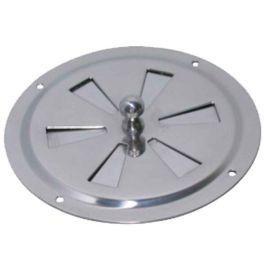 DOMUX - Roestvrij stalen ventilatierooster 100 mm voor afzuigkap/wasdroger - met insectenhor en vaste lamellen - optimale luchtstroom