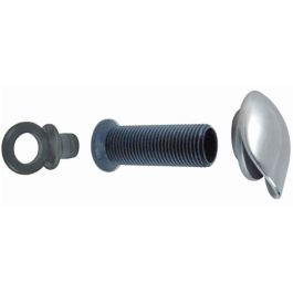 Waterafvoer met afdekdop en plug 25,4 mm RVS316 / nylon