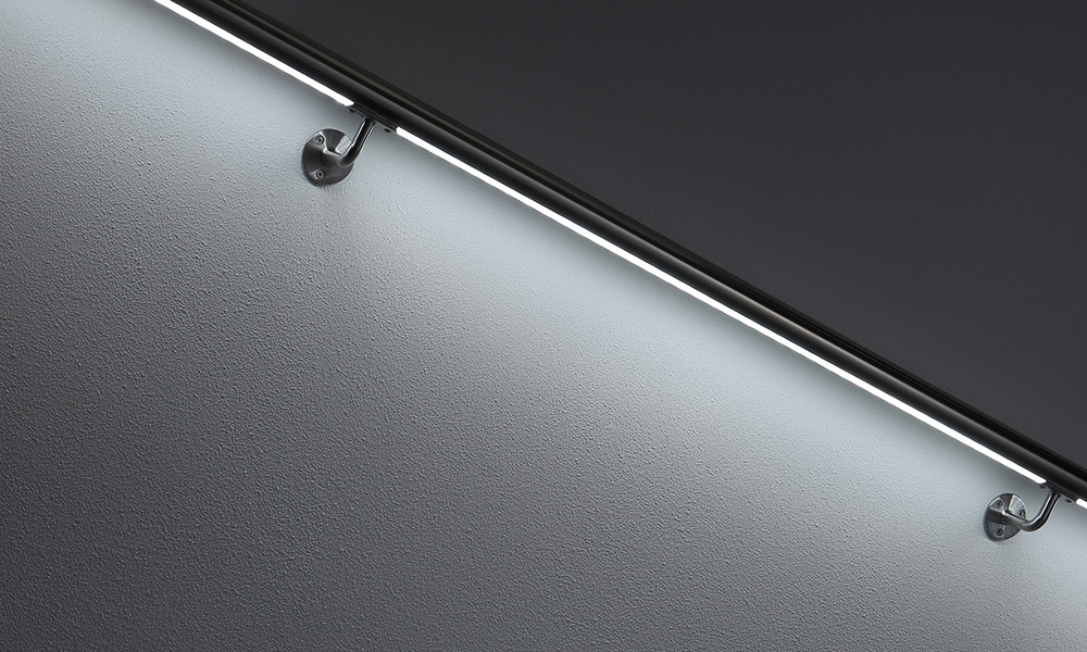 RVS Trapleuning met LED verlichting