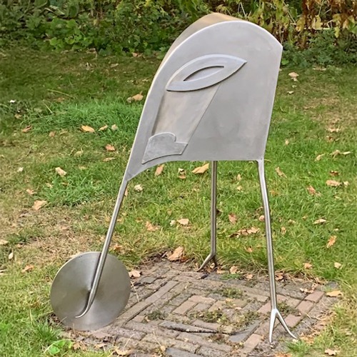 RVS kunstwerk na behandeling met roestbehandelingskit